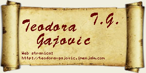 Teodora Gajović vizit kartica